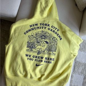 Bright yellow NIKE NYC hoodie